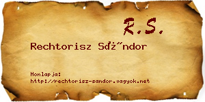Rechtorisz Sándor névjegykártya