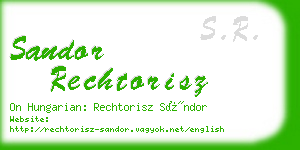 sandor rechtorisz business card